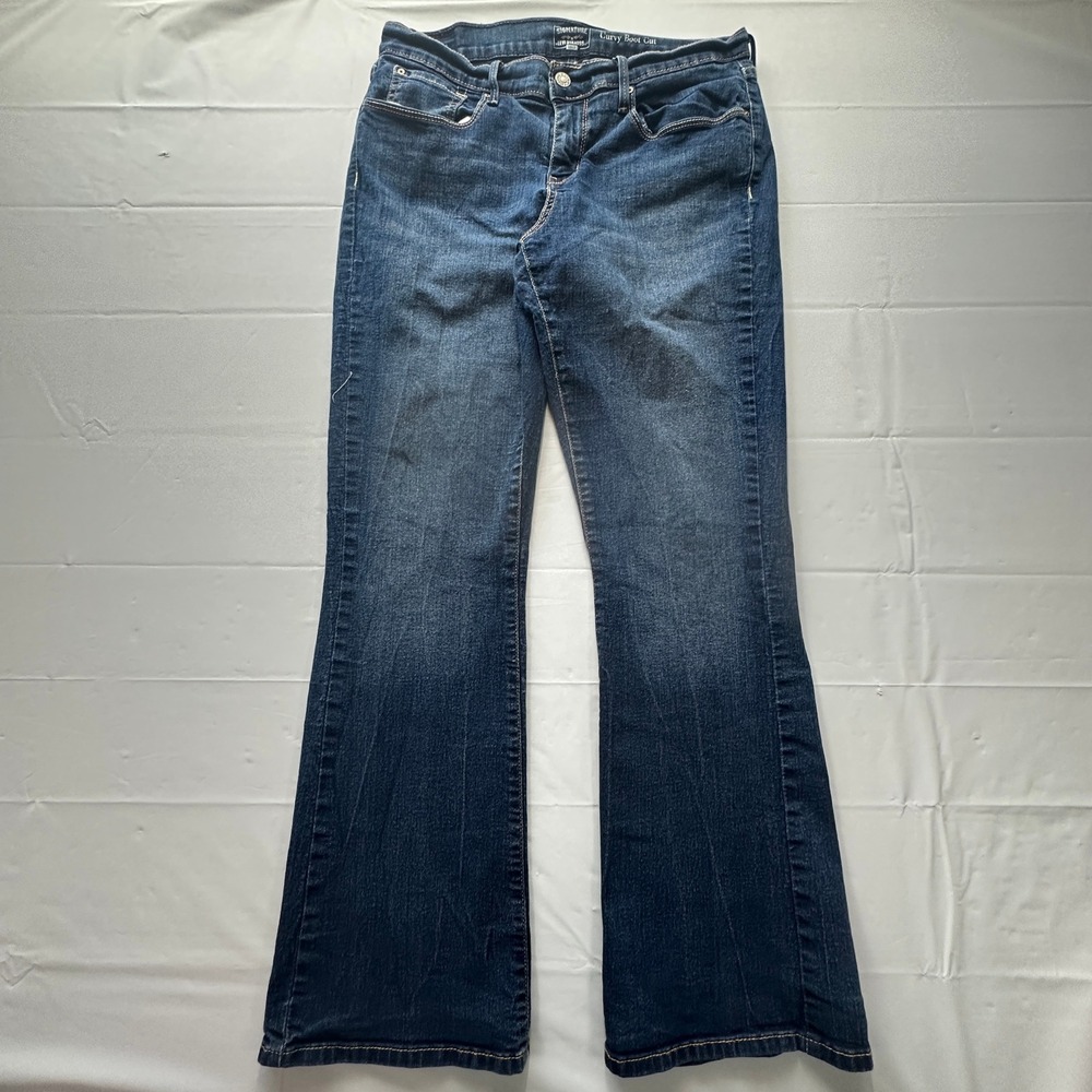 Signature Levi Strauss Gold Label Curvy Bootcut Jeans Dark Wash 12S 96979-0005